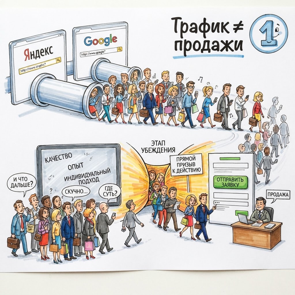 Почему хороший трафик не гарантирует продажи