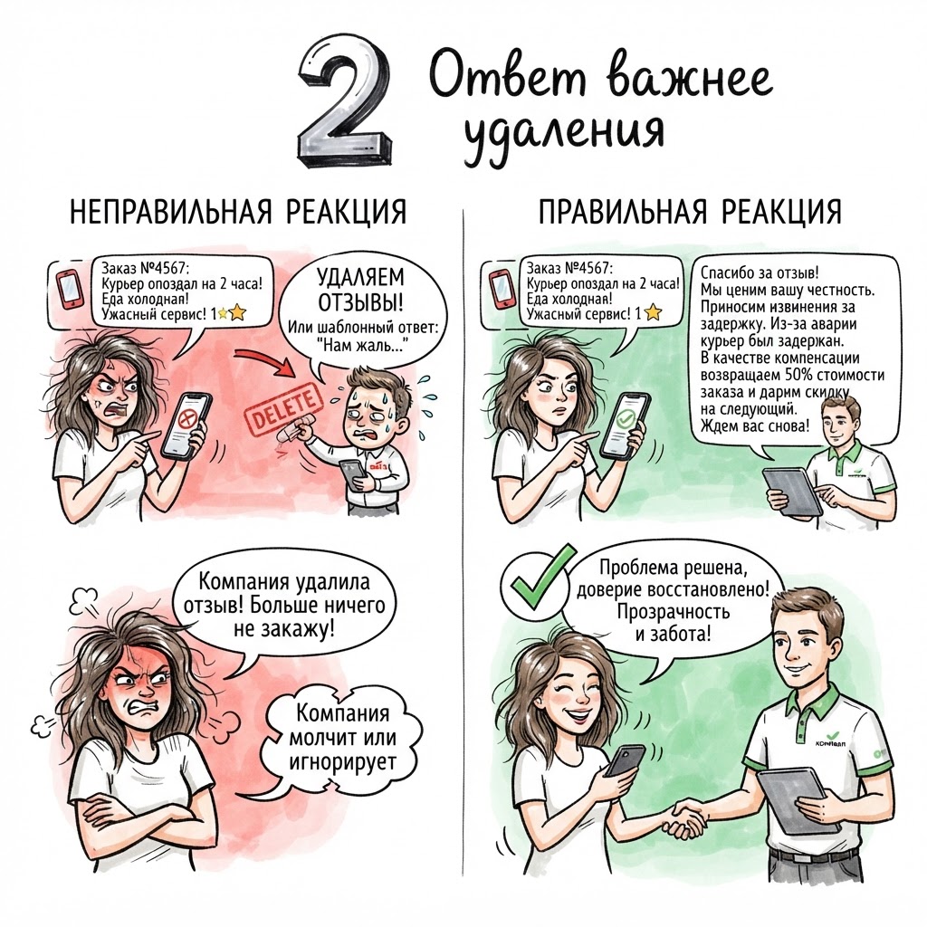 ответ важнее удаления