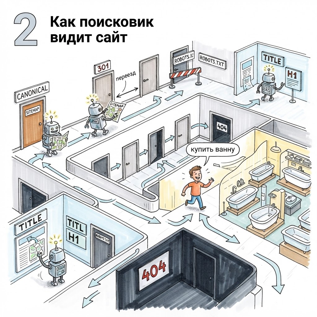 как поисковик видит сайт