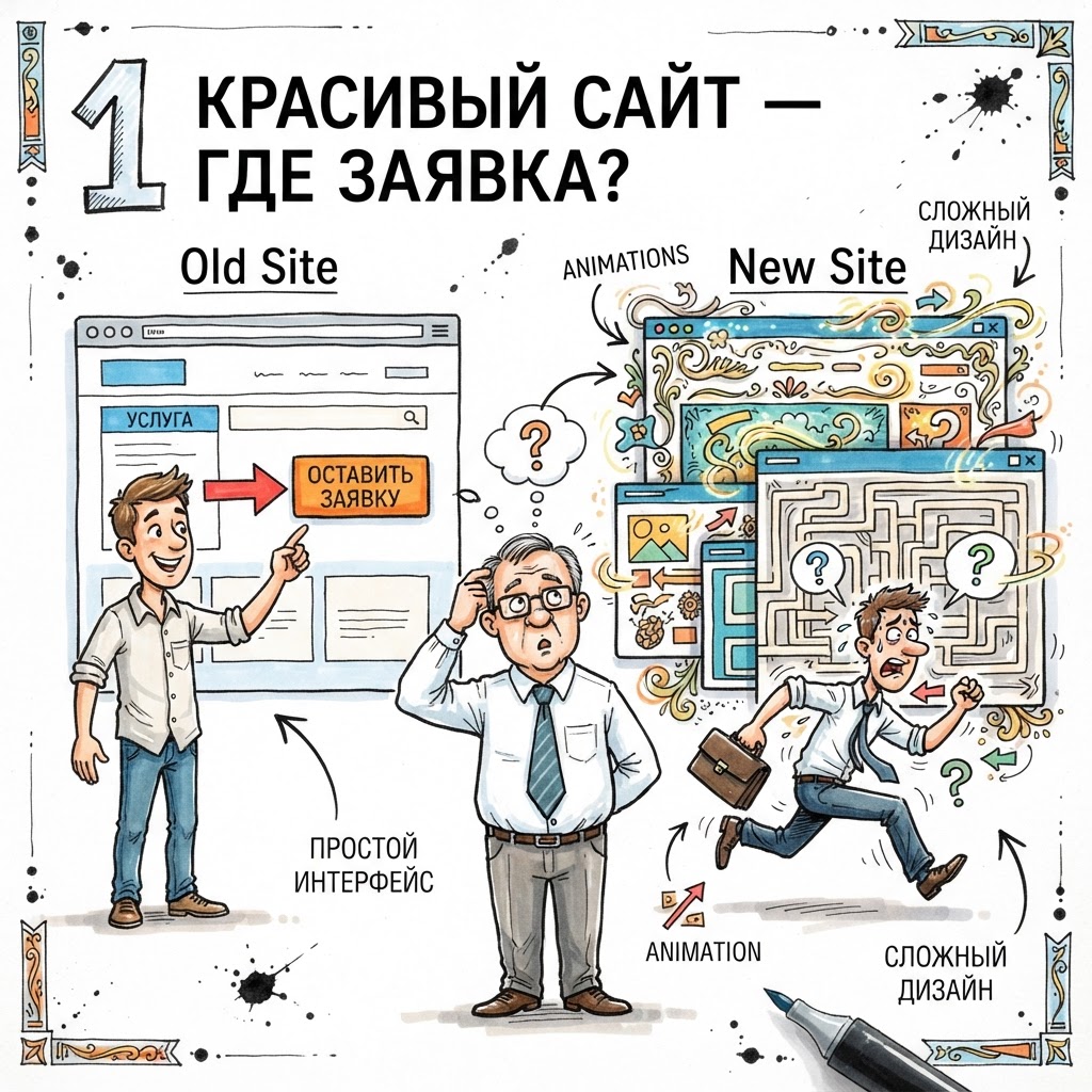красивый сайт - где заявка?